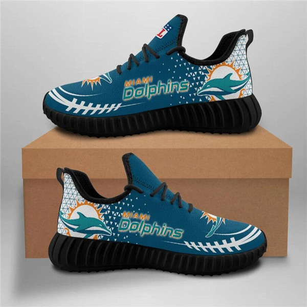 Men's Miami Dolphins Mesh Knit Sneakers/Shoes 018